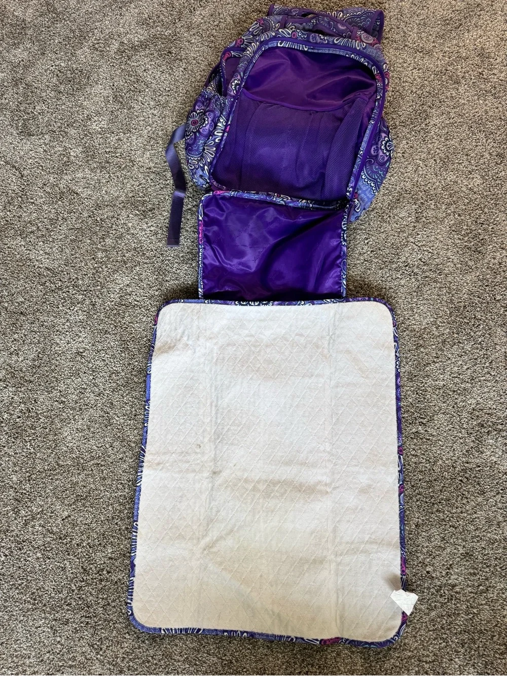 Vera Bradley Purple Paisley Backpack